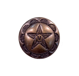Metal Shank Button with Star Crest Design